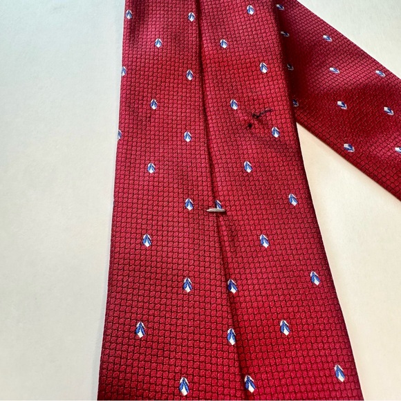 Vintage Dior Cravats Italian Silk Classic Red Dotted Designer Tie, Christian - Picture 3 of 6